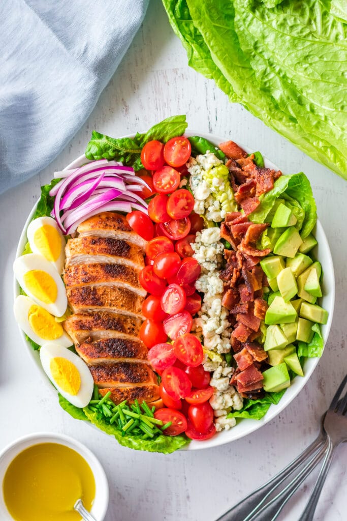 Classic Cobb Salad | Traditional Recipe {the easy way} PLUS Dressing