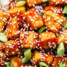 Pan Fried Sesame Tofu (30 Minute Recipe!) with Sticky Sesame Sauce