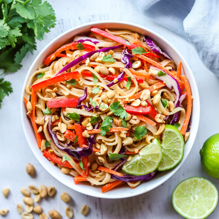 Thai Noodle Salad with BEST Peanut Sauce | 20 Minute Recipe!