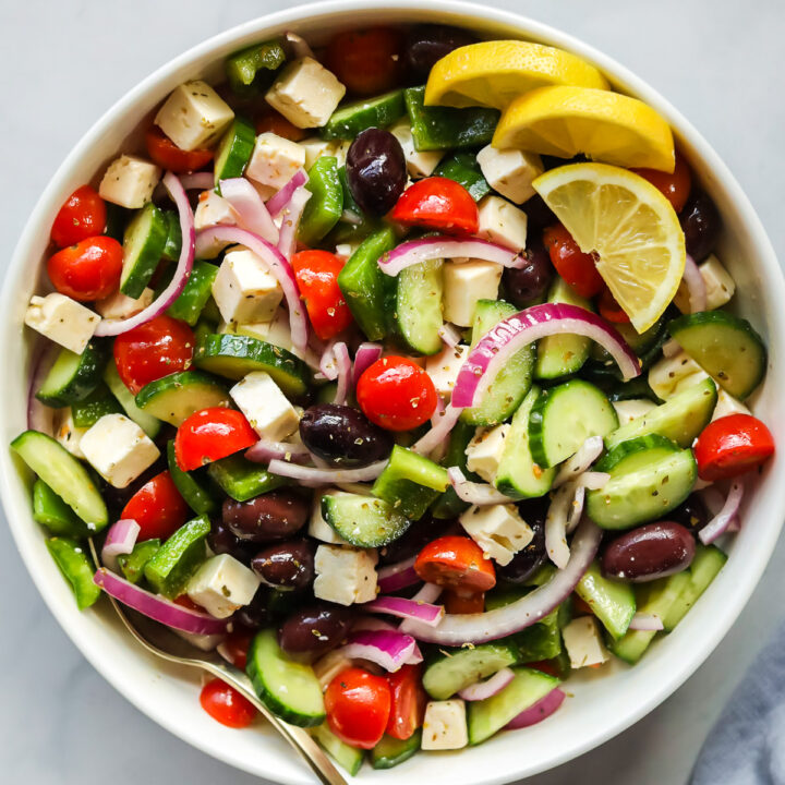 Traditional Greek Salad — Her Wholesome Kitchen